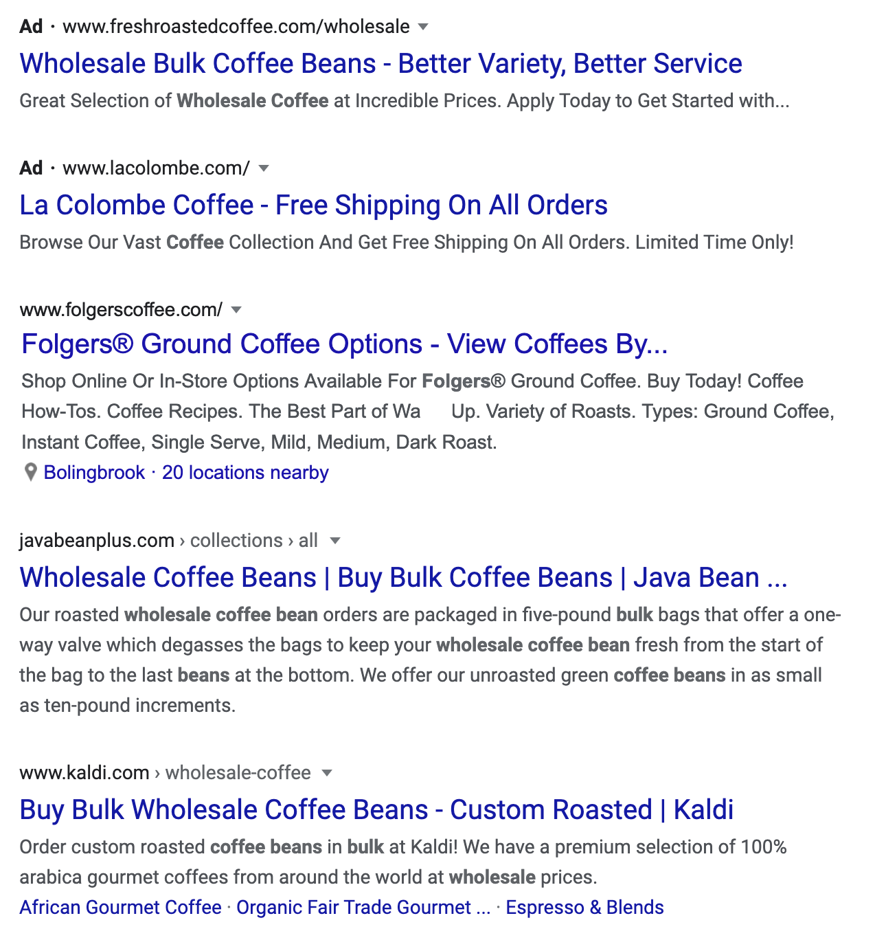 咖啡公司竞争对手的例子